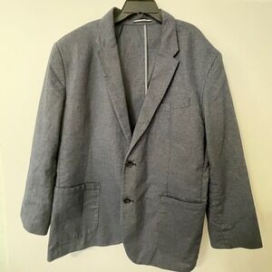 Old‎ Navy Mens XL Blazer Blue Chambray Button Front Casual XL
